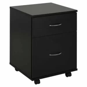 Nero 2 Drawer Mobile Cabinet, black
