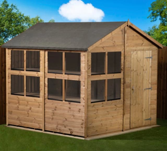 Empire Sheds Empire Apex Potting Shed 8X8 Single Door