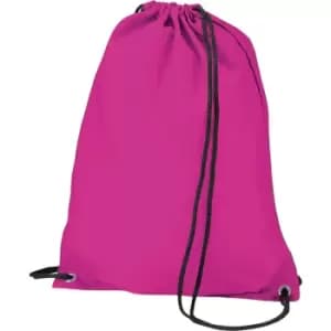 Budget Water Resistant Sports Gymsac Drawstring Bag (11L) (One Size) (Fuschia) - Bagbase