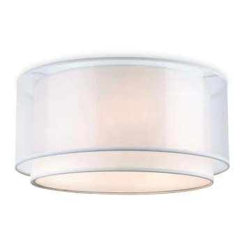 Chicago - 3 Light Flush Light Cream, E27 - Firstlight