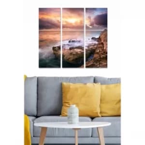 MDF96283634 Multicolor Decorative MDF Painting (3 Pieces)