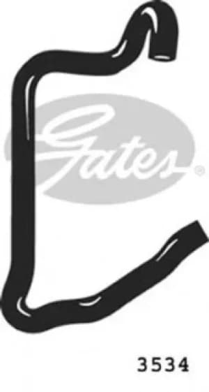 Curved Radiator Hose 520mm X 27 Gates 3534