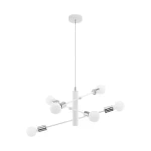 Eglo Gradoli White and Chrome Pendant