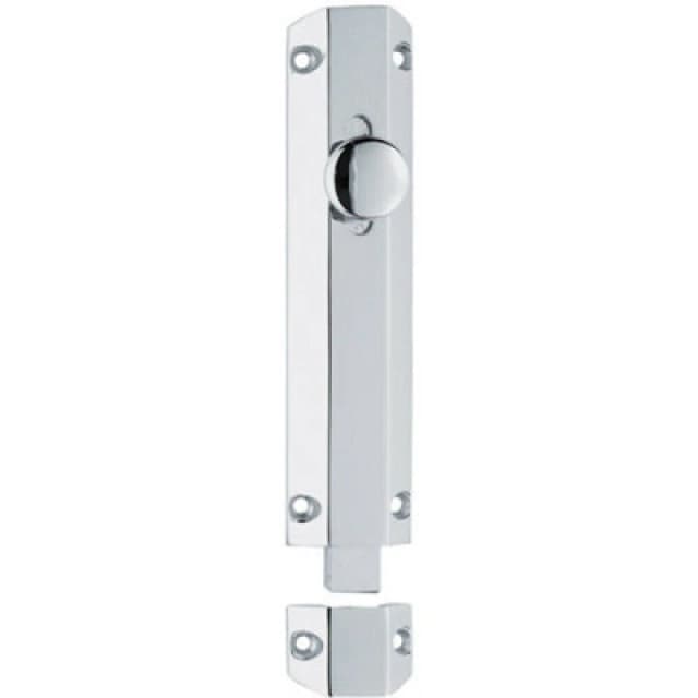 Loops Surface Mounted Flat Sliding Door Bolt Lock 152 x 35mm Polished Chrome Multi unisex
