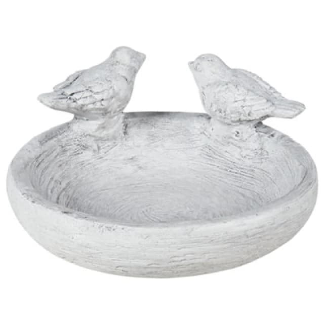 Beliani Bird Bath Mamou Bird Grey