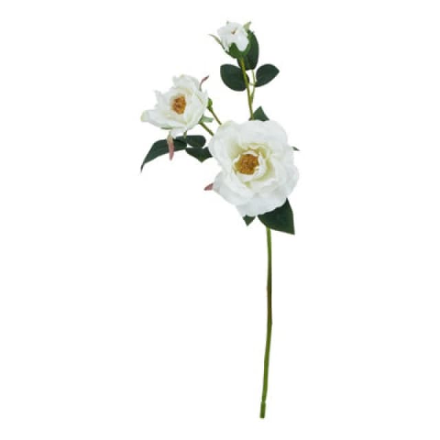 Hill Interiors The Natural Garden Collection Tea Rose Artificial Flower White (One Size)