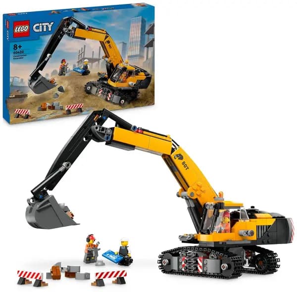 LEGO LEGO City Yellow Construction Excavator Digger Toy Set 60420
