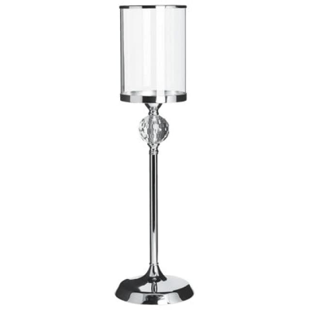 Beliani Candle Holder Cotui Glass 58cm Silver