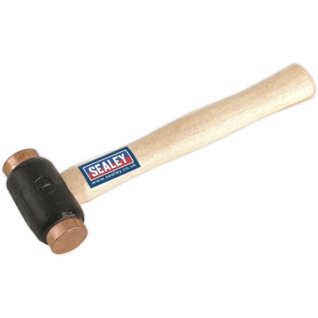 Loops 1.75lb Copper Faced Hammer - Hickory Wooden Shaft - Extra Heavy Construction Copper