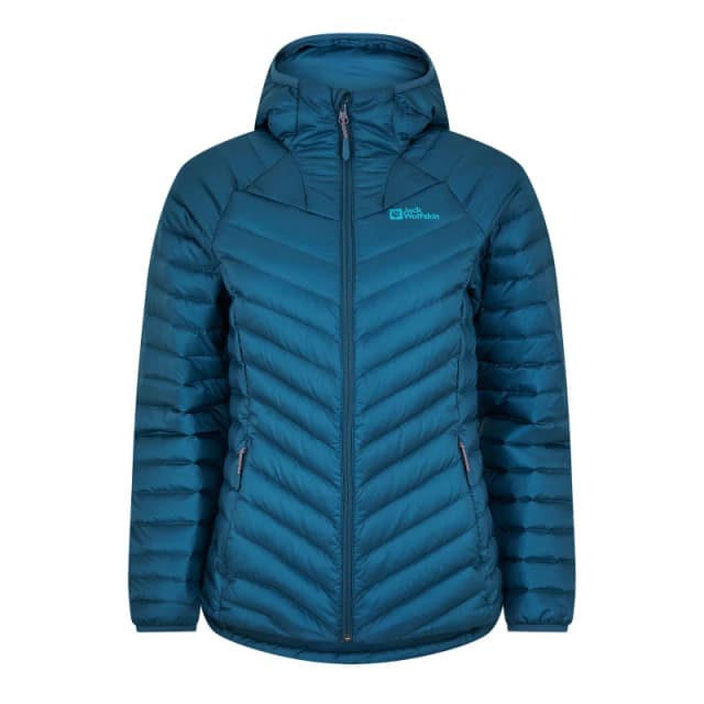 Jack Wolfskin Womens JW Passamani Insulated Down Jacket Blue female 14 (L)