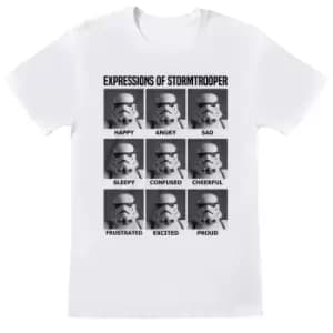 Star Wars Unisex Adult Expressions Of Stormtrooper T-Shirt (M) (White)
