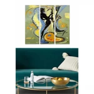 MDF18034246 Multicolor Decorative MDF Painting (3 Pieces)