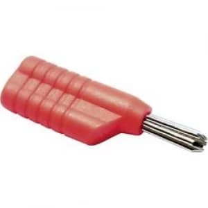 Banana plug Plug straight Pin diameter 4mm Red Schnepp