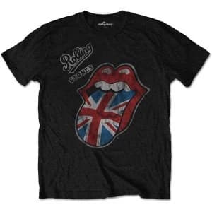 The Rolling Stones - Vintage British Tongue Mens Large T-Shirt - Black