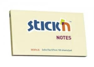 Value Stickn Sticky Notes 76x127mm Pastel Yellow PK12