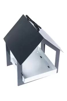 Hanging Black Metal Bird Table with Chain