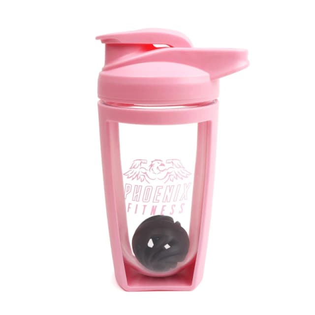 Phoenix Fitness Protein Shaker Bottles Pink unisex 600ml