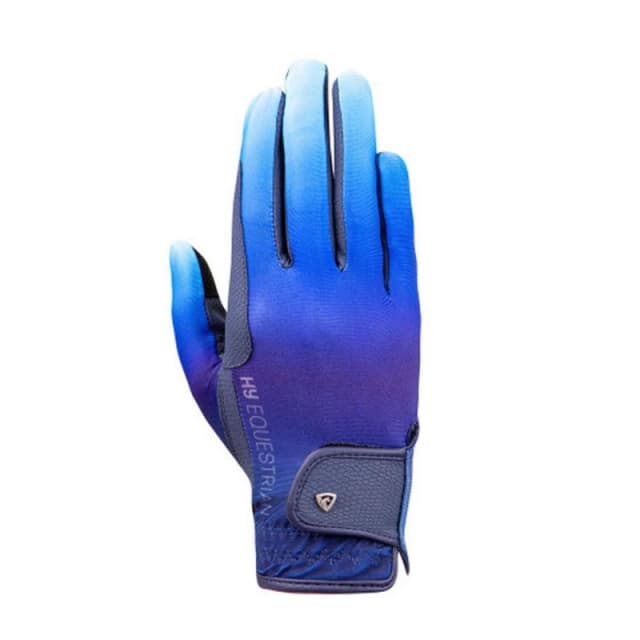 Hy Ombre Riding Gloves in Navy Size: XS Navy Unisex XS