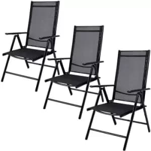 Garden Chair Bern 3Pcs Set Anthracite Aluminium