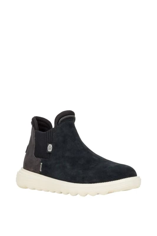 HEYDUDE Branson Suede Novelty Ankle Boots Black
