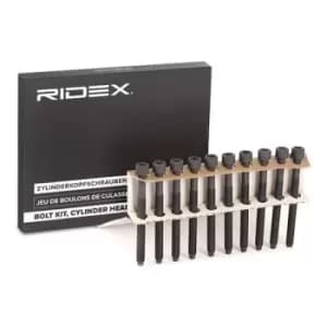 RIDEX Cylinder Head Bolt Kit VW,AUDI,SKODA 1217B0026 06D103385Dx10 Bolt Kit, cylinder head