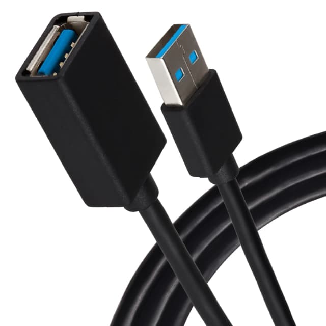 Maplin Maplin USB-A 3.0 Male to USB-A 3.0 Female Extension Cable - Black, 1.5m L06BT