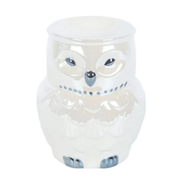 Something Different Something Different Iridescent Owl Oil Burner in White White One Size Unisex 5063652565681