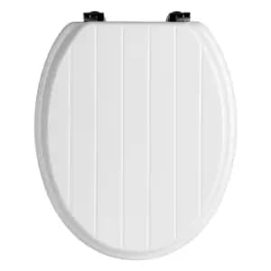 Interiors by PH Premier Housewares White Panel Effect Toilet Seat