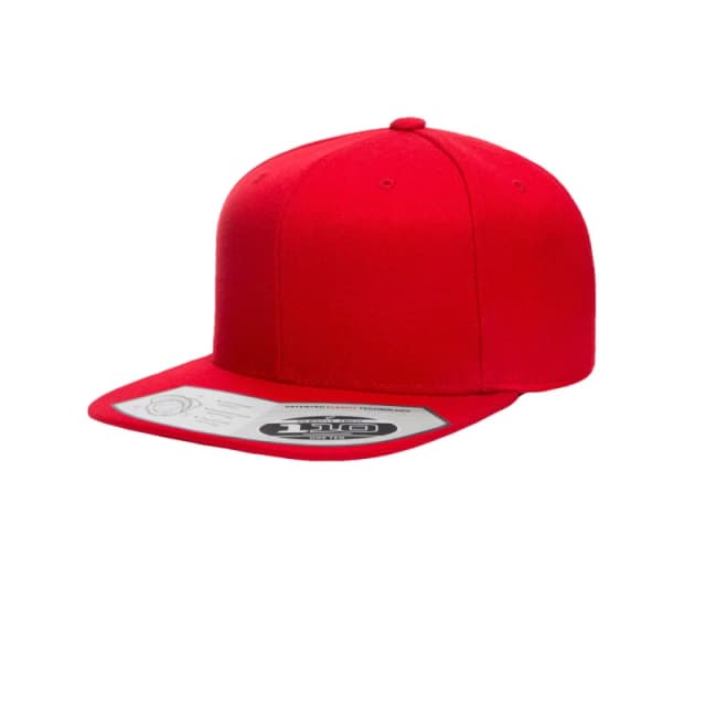 Yupoong Mens Flexfit 110 Plain Fitted Snapback Cap in Red Red Male One Size