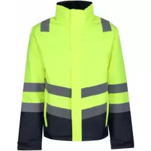 Regatta Mens High-Vis Bomber Jacket (3XL) (Yellow/Navy) - Yellow/Navy