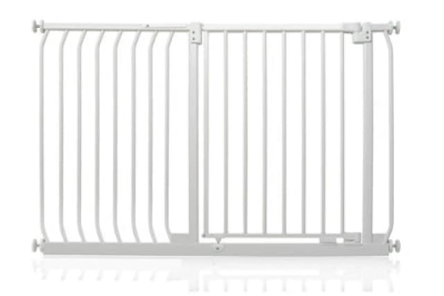 Safetots Elite Pressure Safety Gate, 125Cm - 134Cm, Matt White, Pressure Fit Stair Gate