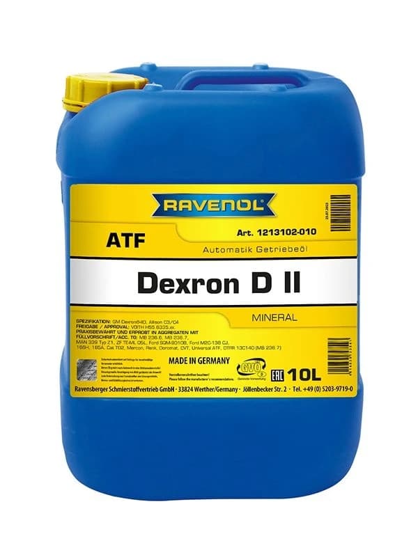RAVENOL 1213102-010-01-999 Automatic Transmission Fluid ATF II, Capacity: 10l Oil,automatic transmission (3069)
