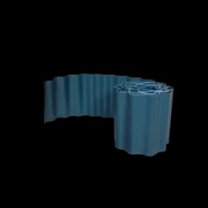 12cm x 6m Plastic Corrugated Lawn Garden Edging Border in Green