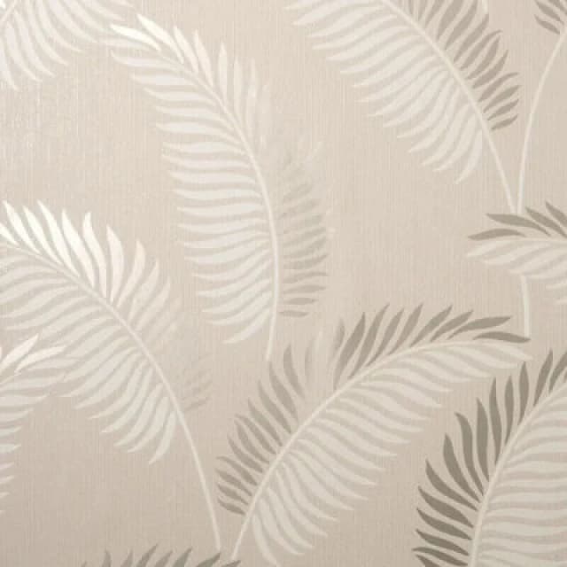 Fine Decor Cascade Leaf Cream Gold Wallpaper FD42838