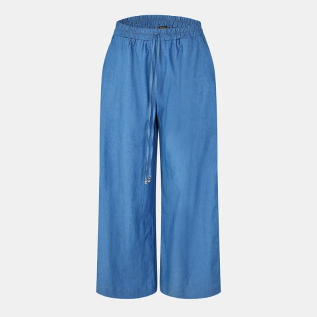 Biba Womens Wide Leg Trousers Chambray female 8 (XS)