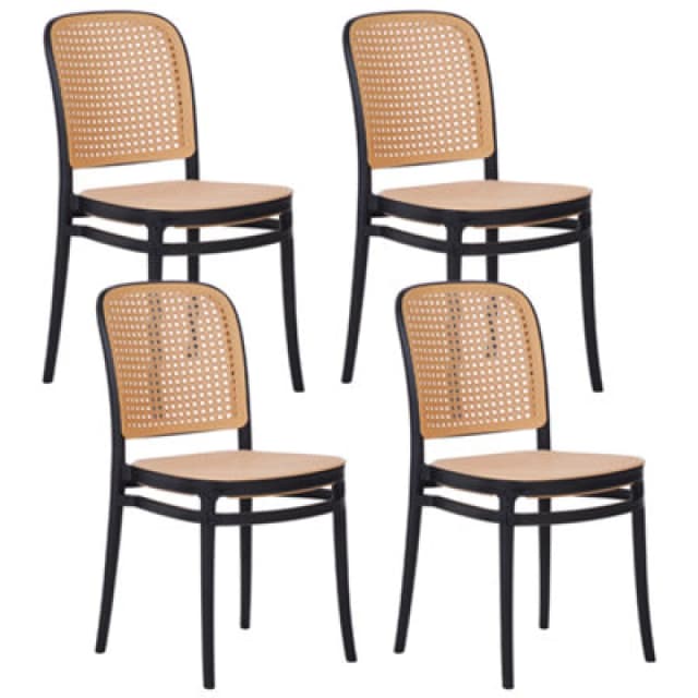 Beliani Set Of 4 Garden Chairs Plose Beige