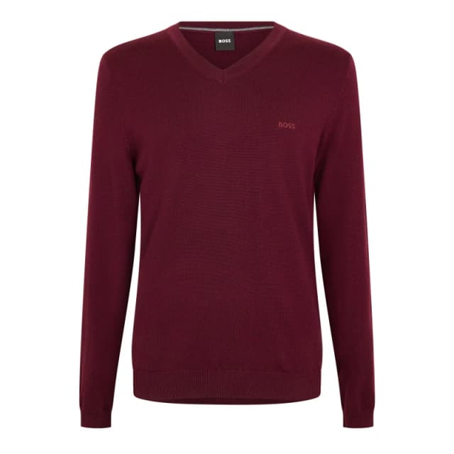 Boss Mens Batisse E Knitted Top Dark Red male S