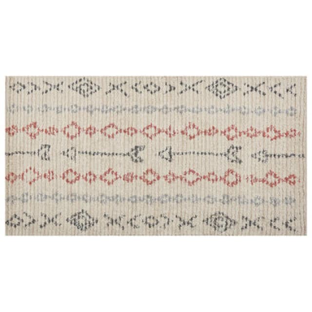 Beliani Rug Dispur Beige 80 X 150 Cm Cotton