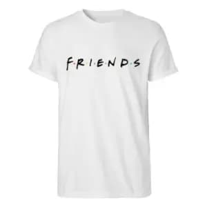 Friends T-Shirt Logo Rolled Up Sleeves Size L