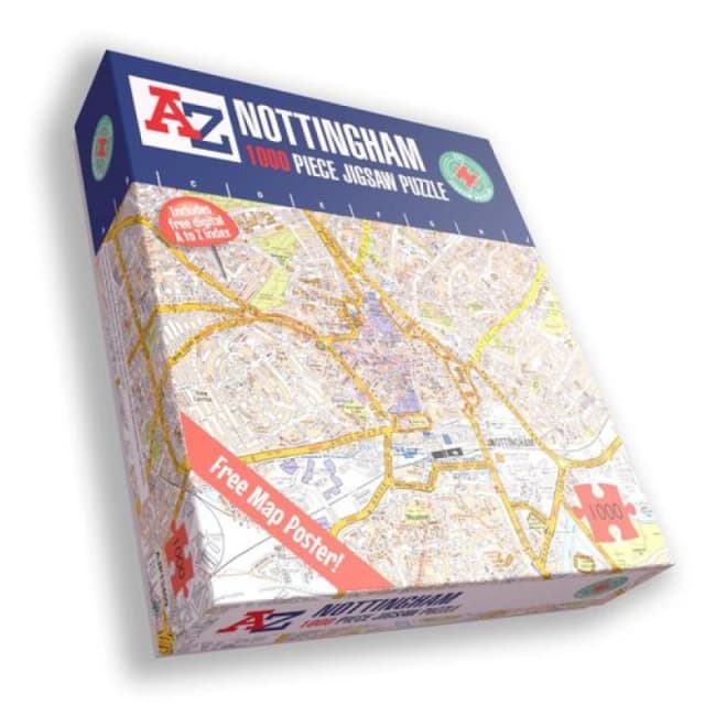 A to Z A to Z Map of Nottingham 1000 Piece Jigsaw Puzzle