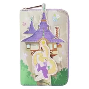 Tangled Loungefly - Rapunzel swinging from tower Wallet Allover