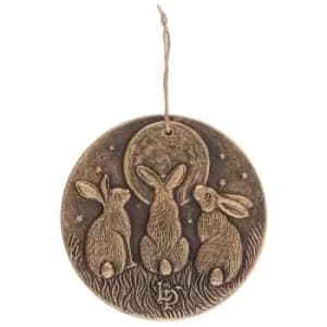 Moon Shadows Bronze Terracotta Plaque By Lisa Parker