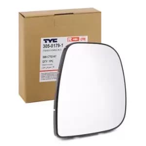 TYC Wing Mirror Glass Right 305-0179-1 Side Mirror Glass,Mirror Glass OPEL,PEUGEOT,TOYOTA,Zafira Life (K0),COMBO Großraumlimousine (X19)
