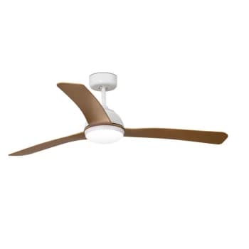 Grid LED White Ceiling Fan with DC Motor , 3000K