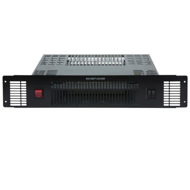 SIA 2kW Black Slimline Electric Built-in Kitchen Plinth Space Heater PLH2 Black