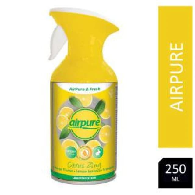 Airpure & Fresh Trigger Spray Citrus Zing 250ml NWT7789 NWT7789