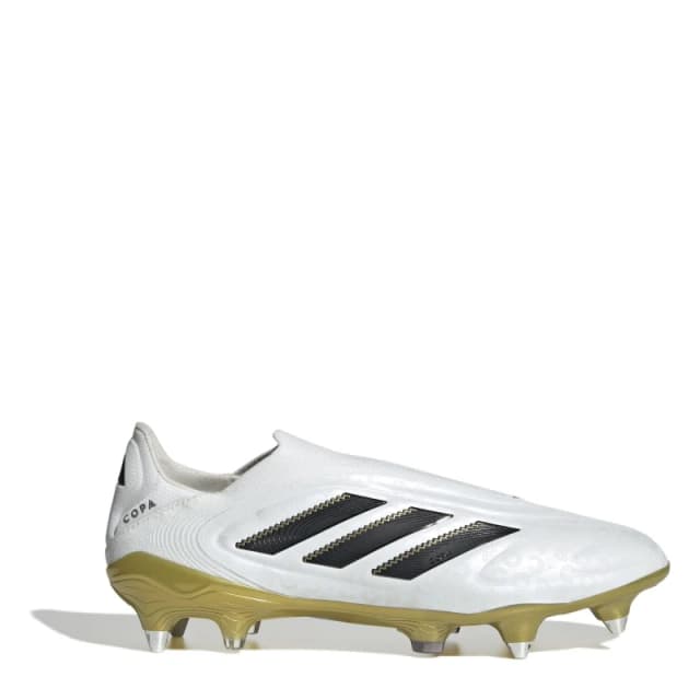 adidas Copa Pure 3 Laceless Soft Ground Football Boots. White/Blk/Gold male 6 (39.3)
