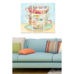 MDF7436501494490 Multicolor Decorative MDF Painting (3 Pieces)