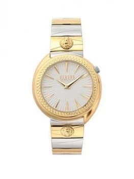Versus Versace Silver And Gold Detail Dial Two Tone Stainless Steel Bracelet Ladies Watch