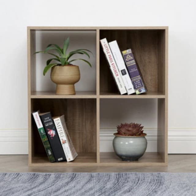 Jane - 2X2 Bookcase - Cube Storage Boxes (Oak)